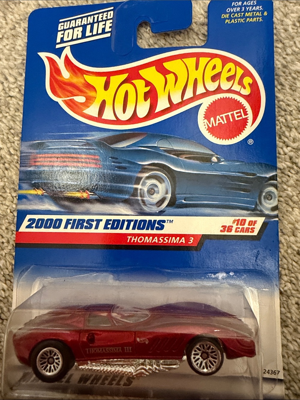 Mattel Hot Wheels Thomassima III Red Die-Cast Collectible Car CORVETTE🥰